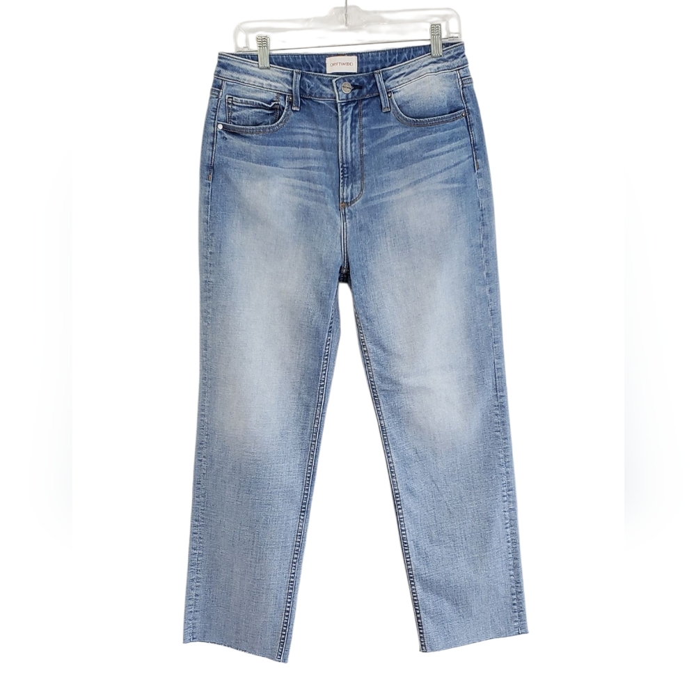 Driftwood Royce Straight Frayed Hem Jeans Size 29 Capsule Wardrobe Boho - Picture 3 of 12